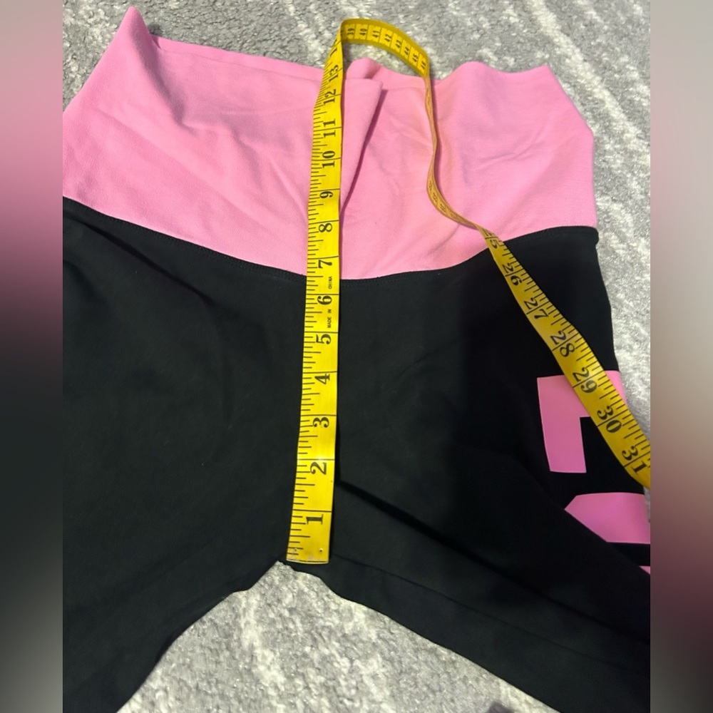 Victorias Secret PINK Y2K Style Foldover Waist Leggings Size M Love Pink Trendy - Picture 5 of 7
